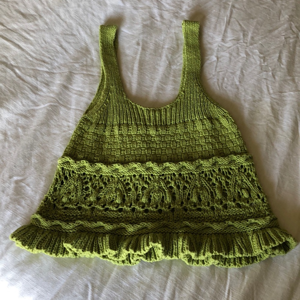Zara Green crochet top